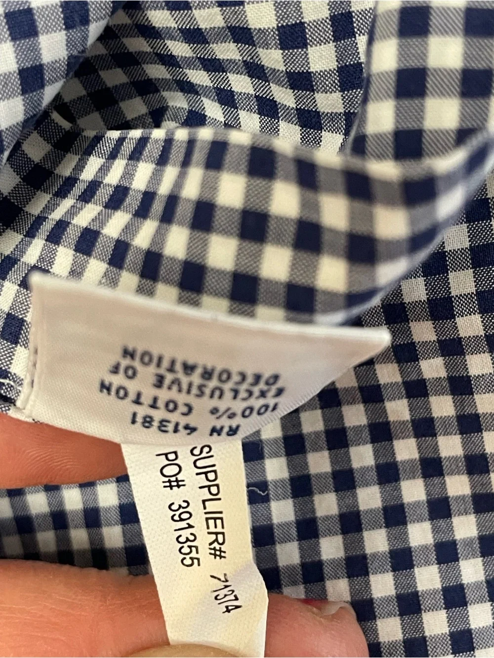 Polo Ralph Lauren Navy & White Gingham pink pony dress shirt XL preppy business